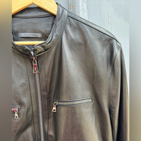 John Varvatos black sheepskin leather jacket, size 56 (XL) - Picture 10 of 11